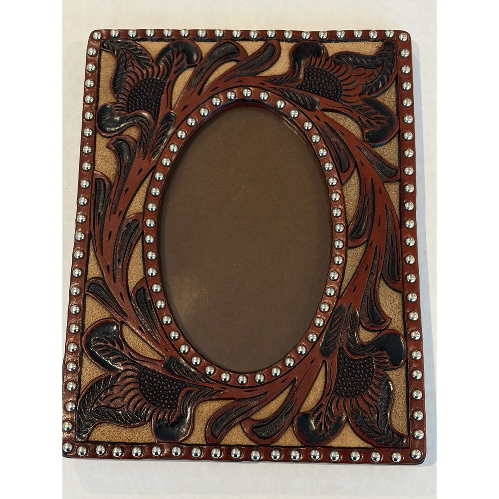 Western‎ Studded Leather 5X7, 4X6 Picture Frame~3D Belt Co~Desk Top~